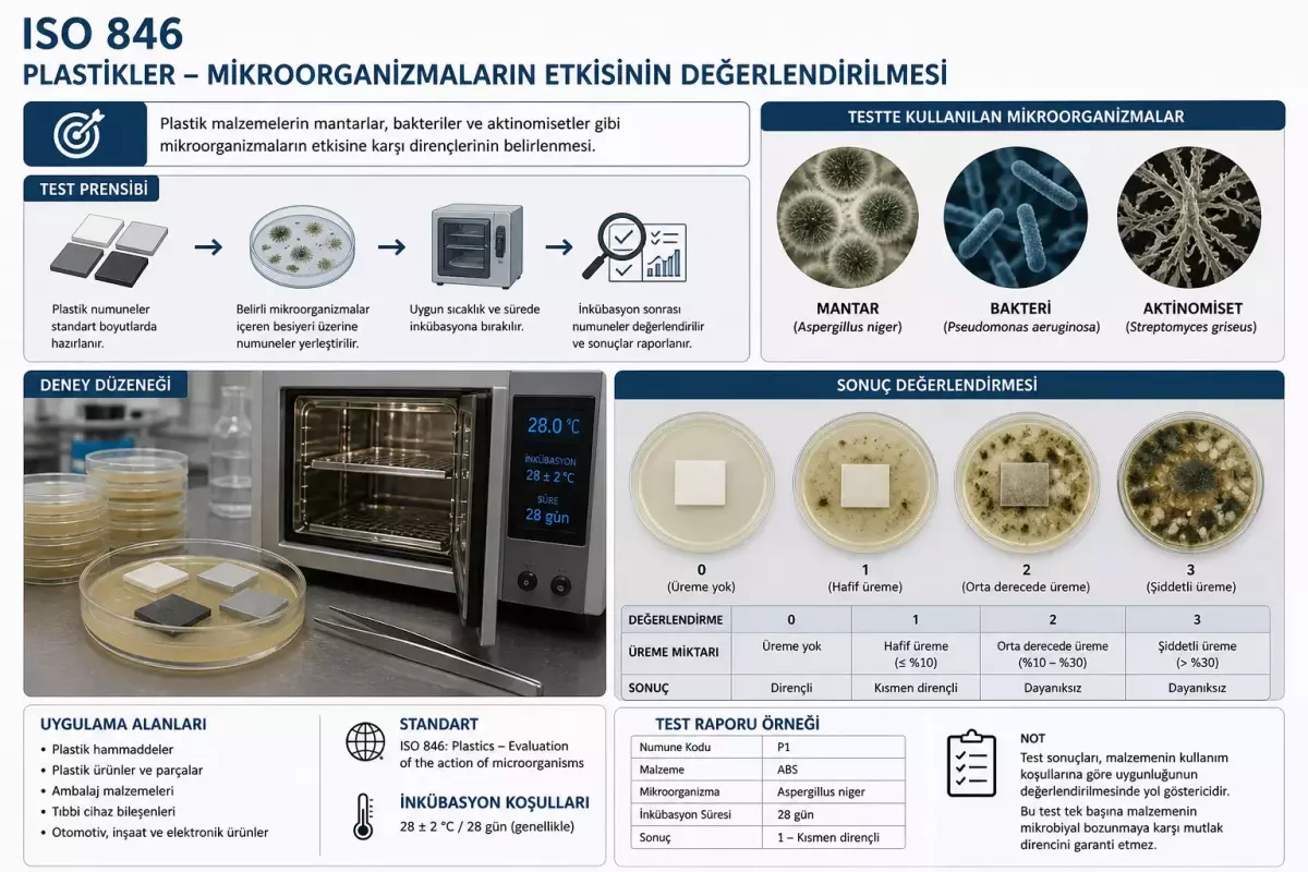 ISO 846 Evaluation of the Effect of Microorganisms on Plastics